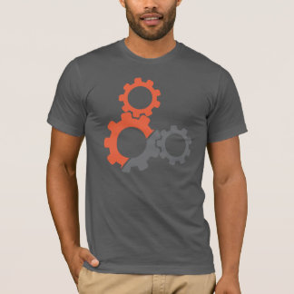 Bike Gears, Oranje en grijs design. T-shirt