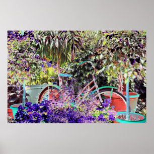 Bike in hoge kleur poster