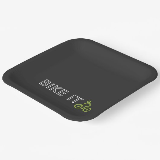 BIKE IT - Green Biking Symbol Papieren Bordje (Gebogen)