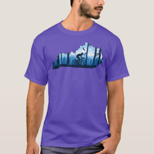 Bike Kentucky staatskaartMountainbiken Blues T-shirt