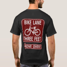 Bike Lane 3 voet gaat over! T-Shirt DARK RED