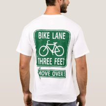 Bike Lane 3 voet gaat over! T-Shirt GREEN
