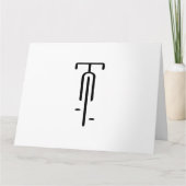 Bike logo minimal Retro, Fietsen en Fietsliefhebbe Kaart (Voorkant)