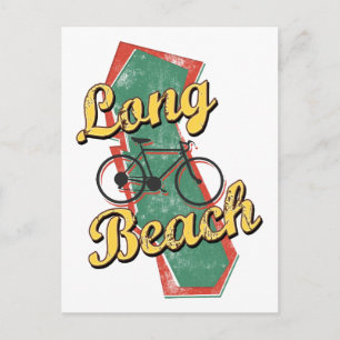 Bike Long Beach fiets California Briefkaart