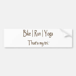 Bike   Looptijd   Yoga Bumpersticker