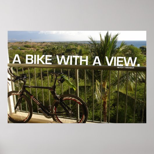 Bike met een uitzicht poster (Voorkant)