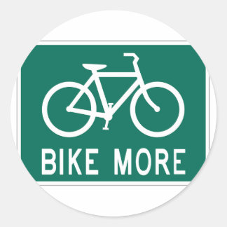 Bike more ronde sticker