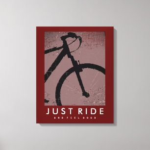BIKE net Ride voelt goed cool Canvas Afdruk