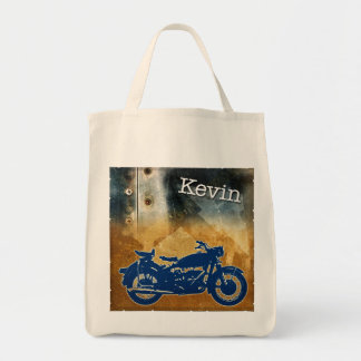 Bike on Metal Tote Bag