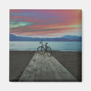 Bike on Pier Griekenland Magneet