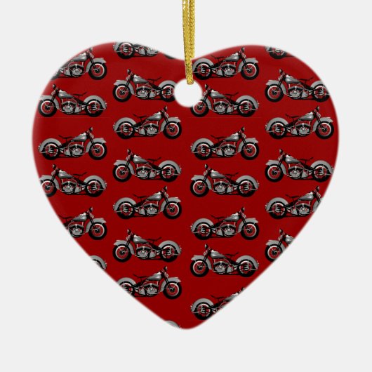 bike Pattern Keramisch Ornament (Voorkant)