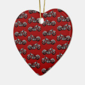 bike Pattern Keramisch Ornament (Links)