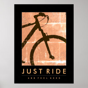 Bike Poster alleen Ride en voel je goed