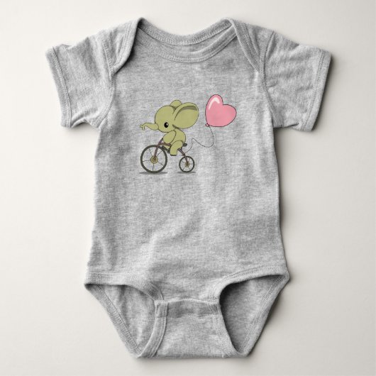 Bike Rider Elephant Romper (Voorkant)