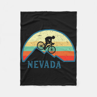 Bike Rider Nevada Mountain Biking Retro Mtb Moutai Fleece Deken
