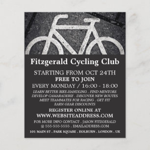 Bike Symbol, Fietsclub Adverteren Flyer