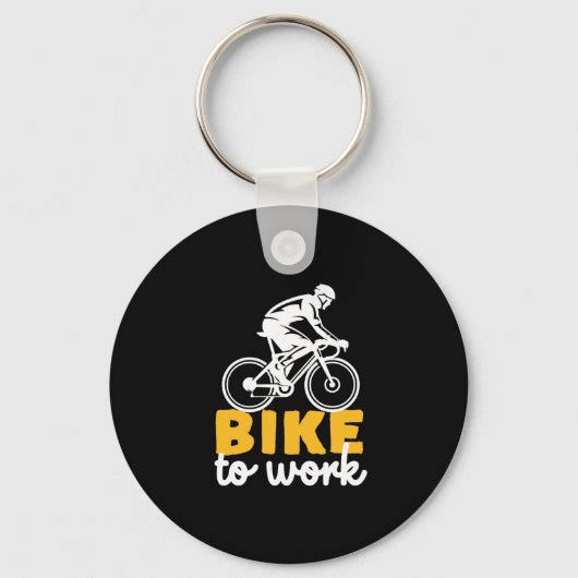 Bike-to-werk fietser sleutelhanger (Voorkant)