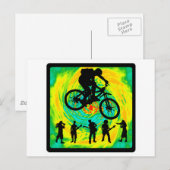 Bike Triple Jump Briefkaart (Voorkant / Achterkant)