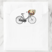 Bike vélo fleur joli autocollant de scrapbook (Sac)