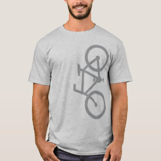 Bike, Verticaal Silhouet, Grijs design T-shirt