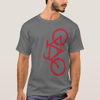 Bike, Verticaal Silhouet, rood design T-shirt