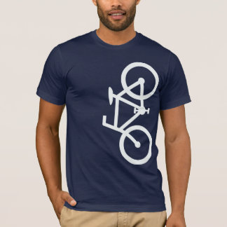 Bike, Verticaal Silhouet, Wit Ontwerp T-shirt