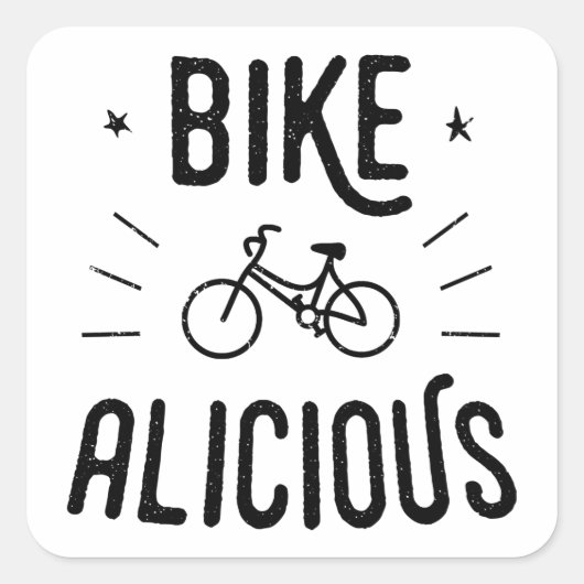 Bikealicious Vierkante Sticker (Voorkant)