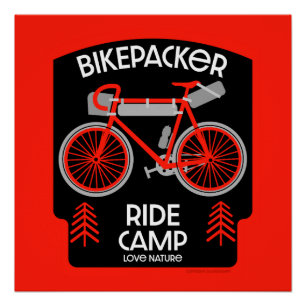 Bikepacking   Backpacken   Touring   Kamperen Perfect Poster