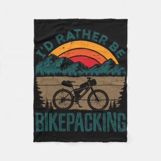 Bikepacking Bikepacker Mountain Biking Bike Cyclin Fleece Deken