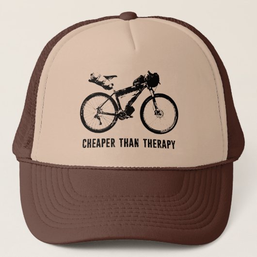 Bikepacking, goedkoper dan therapie trucker pet (Voorkant)