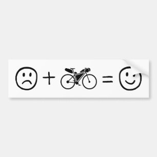 Bikepacking maakt je gelukkig bumpersticker