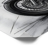 Biker at Lincoln Memorial Washington Monument  Poster (Hoek)