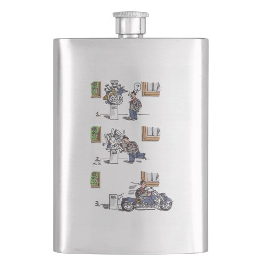 Biker Au Musée Flacon en acier inoxydable (devant)