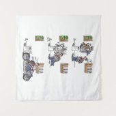 Biker Au Musée tapisserie (Devant (Horizontal))