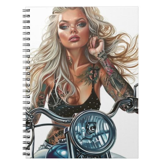 Biker Babe12 Notitieboek (Voorkant)