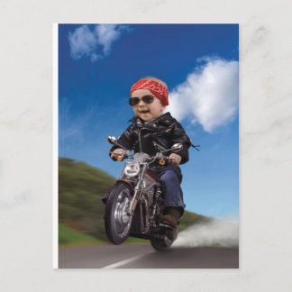 Biker Babe Briefkaart