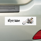 Biker Babe Bumpersticker (Op auto)