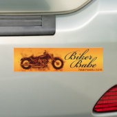 Biker Babe Bumpersticker (Op auto)
