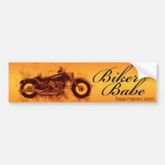 Biker Babe Bumpersticker