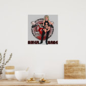 Biker Babe - Poster (Keuken)
