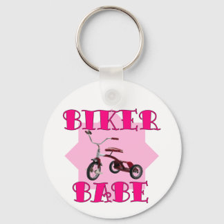 Biker Babe/roze Sleutelhanger