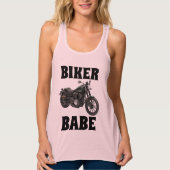 BIKER BABE, T-shirts pour moto dames (Devant)