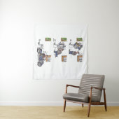 Biker bij museumtapestry wandkleed (In Situ (horizontaal))