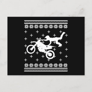 Biker Bike Motocross Uganda-kerstmotor Gif Briefkaart