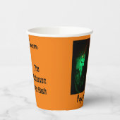 Biker Billy Halloween Skeleton Pumpkin Sinaasappel Papieren Bekers (Links)