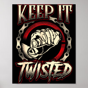 Biker Blijf het Verdraaid Grappige Motorfiets Modd Poster