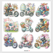 Biker Bunnies Pasen Set 1 Sticker (Vel)