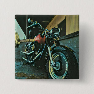 Biker-cadeaus Vierkante Button 5,1 Cm