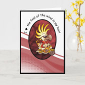 BIKER CARTE D'ANNIVERSAIRE Aimer le vent (Fleur jaune)