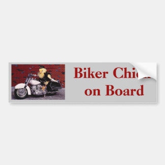 Biker Chick aan boord Bumpersticker